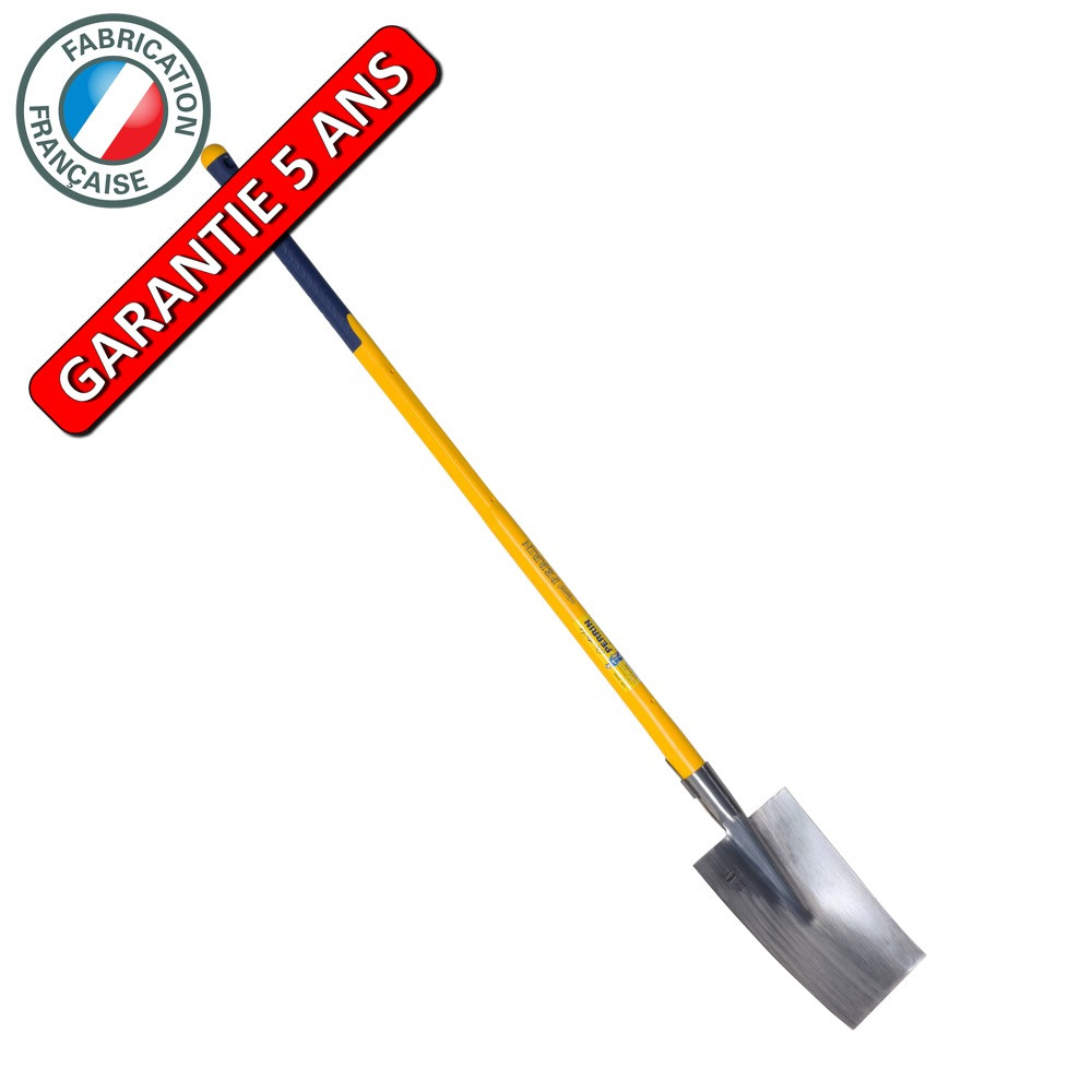 Louchet poli Senlis de 28 cm emmanché manche composite incassable en fibre de verre