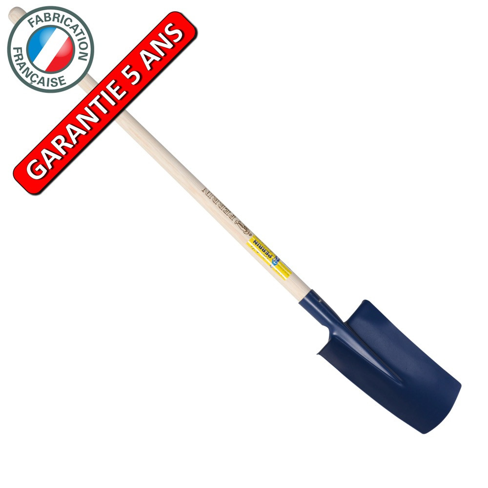 Bêche standard de 28 cm manche pomme 1,05 m, outil à main pour le jardin et le potager