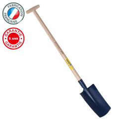 Bêche standard de 28 cm manche béquille tournée, outil à main pour le jardin et le potager de marque PERRIN  , référence: J3849900