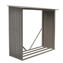 Bûcher métal gris - 1,37 m2 de marque CHALET & JARDIN, référence: J5009700