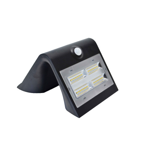 Lampe solaire murale 400lm - Noir - CHALET & JARDIN