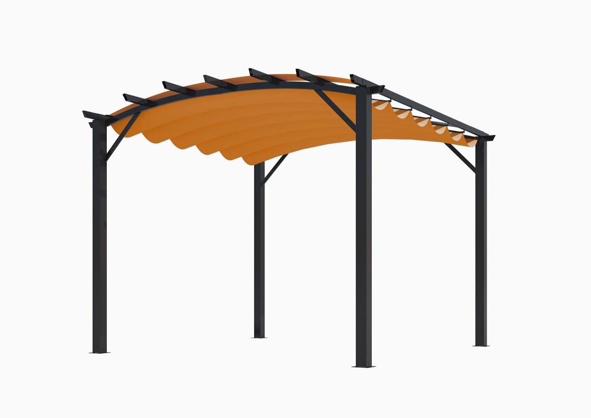 Pergola arche 11.22 m2 rouille Habrita PER 3433 GR - vue 2