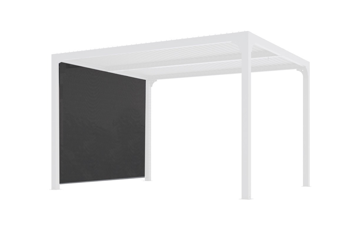 Rideau pour pergola bioclimatique PER 3630 BI et PER 2430 BI avec rail pour côté 3 couleur - vue 3