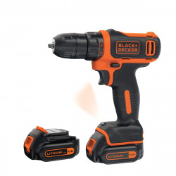 BDCDD12KB-QW Perceuse visseuse sans fil - 12 V max (tension nominale de 10,8 V) - 2 batteries 1,5 Ah de marque Black+Decker, référence: B5037700