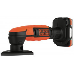 KD900KA-QS Ponceuse de détail sans fil - 12 V - 1,5 Ah - Plateau triangulaire 89mm - 1 batterie - 1 abrasif maille de marque Black+Decker, référence: B5040900