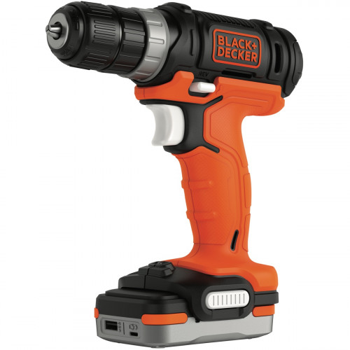 26 Nm = tension nominale de 10,8V Livrée avec un sac de rangement 14 accessoires et 6 outils à main - 1,5 Ah Lithium Chargeur inclus Comptacte et l&ea BLACK+DECKER BDCDD12HTSA-QW Perceuse visseuse sans fil 12V max 1 batterie 