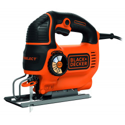 KS801SE-QS Scie sauteuse AutoSelect filaire - 550 W - Bois : 80 mm - Acier : 5 mm - 1 lame bois - Système de réglage intuitif de marque Black+Decker, référence: B5037100