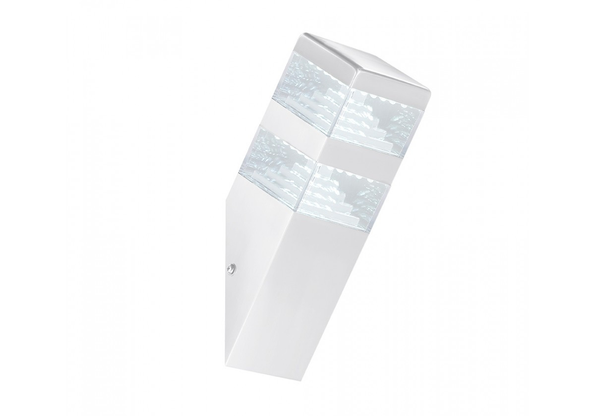 Applique pyramide blanche 27 cm - 1000 lumens - Blanc 4000K