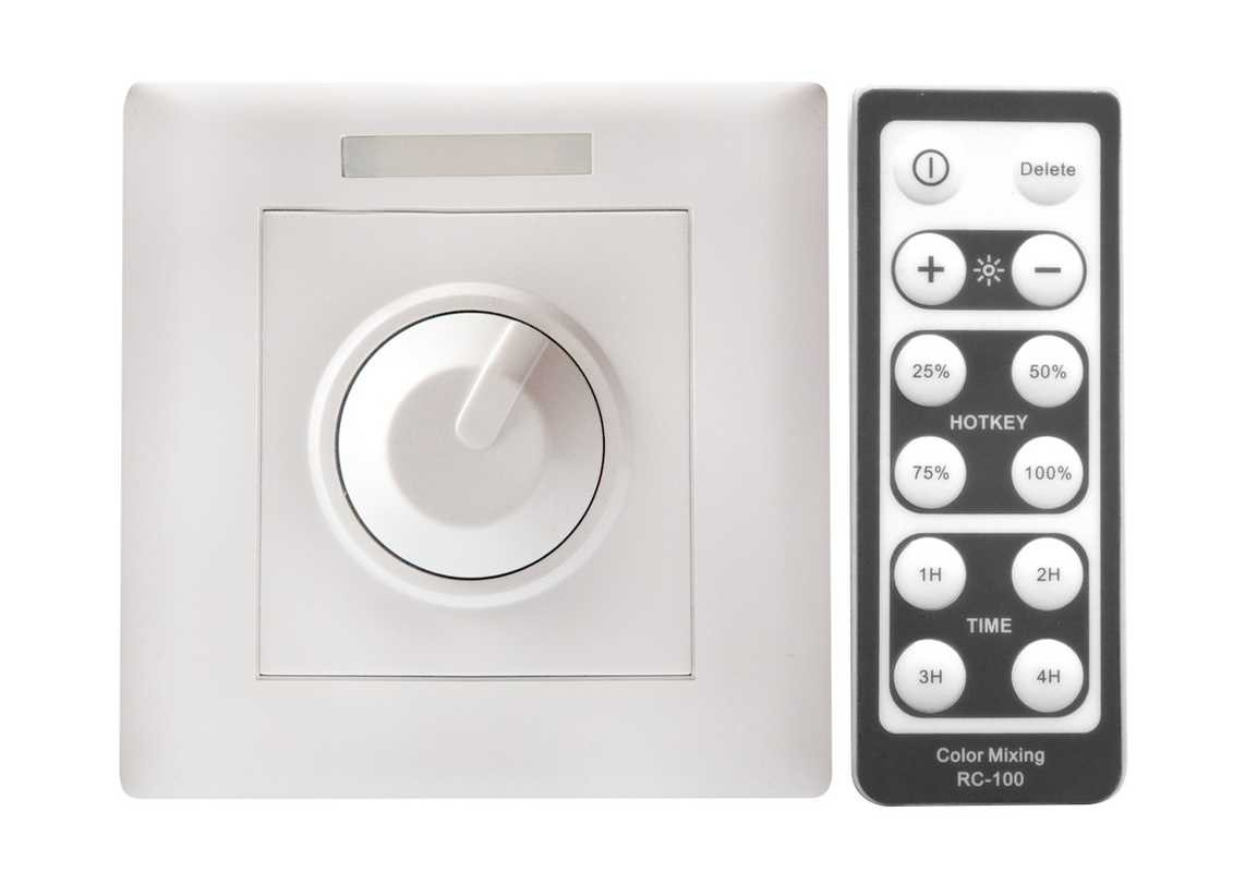 Variateur à bouton rotatif et telecommande - 12/24V