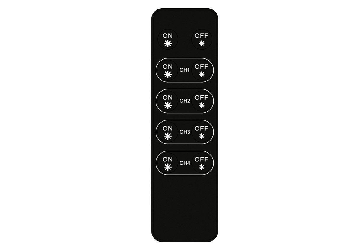 Télécommande RF Multi-Zone compatible DEC/DIMRF-192 et 768W Pile lithium CR-2025 incluse