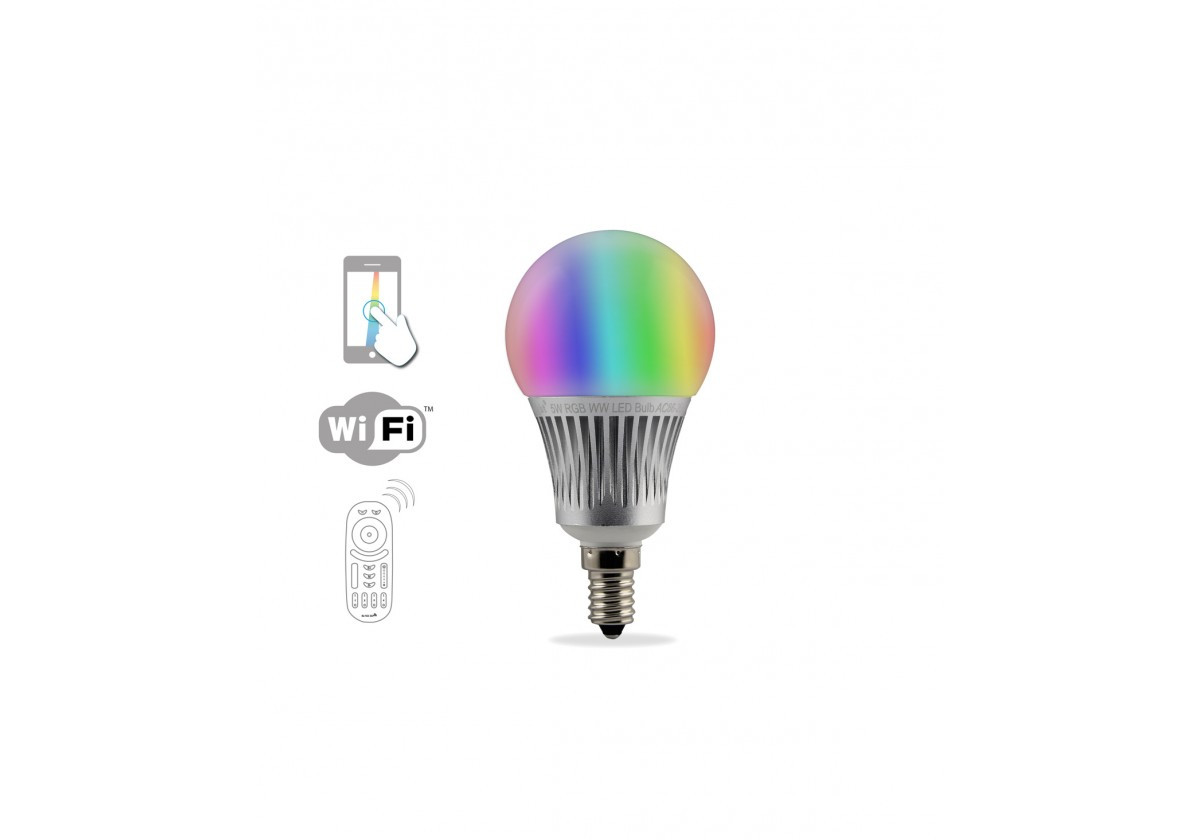 Ampoule LED connectée E14 - 370 lumens - RGBW