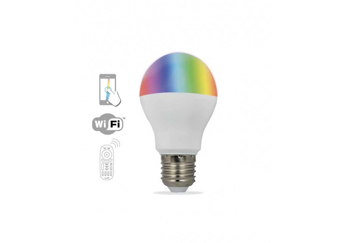 Ampoule LED connectée E27 - 370 lumens - RGBW