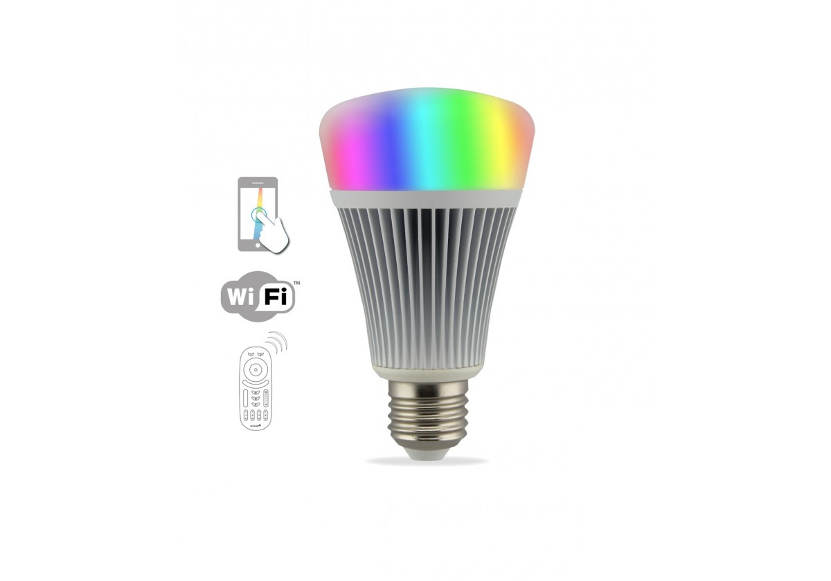 Ampoule LED connectée E27 - 550 lumens - RGBWW