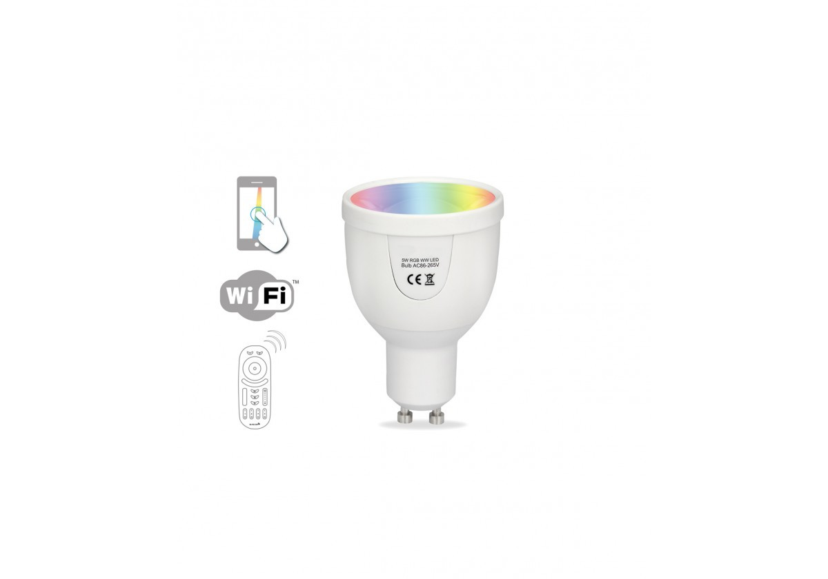Ampoule LED connectée - 490 lumens - RGBW