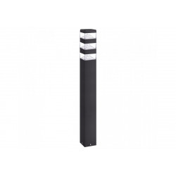 Borne pyramide noire LED 80 cm - 1500 lumens - Blanc neutre 4000K de marque LUMIHOME , référence: J5076400