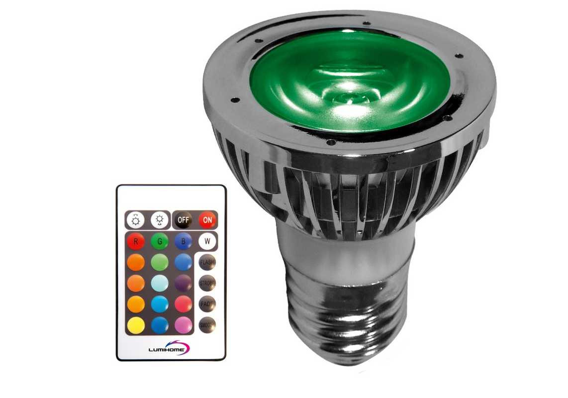 Ampoule LED E14 + télécommande multifonction - RGB multicouleur