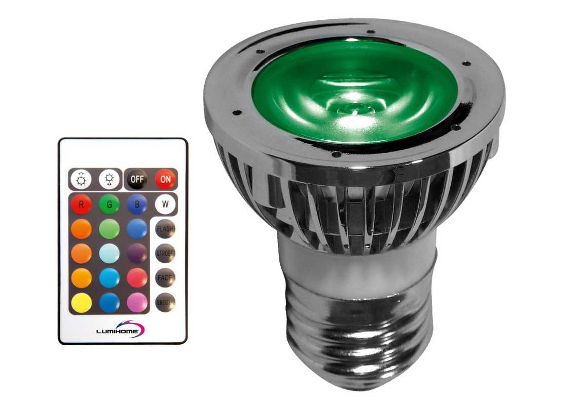 Ampoule LED E27 + télécommande multifonction - RGB multicouleur