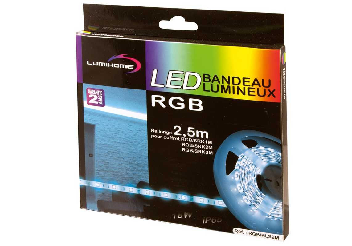 Rouleau strip LED silicone 2,5 m - RGB multicouleur