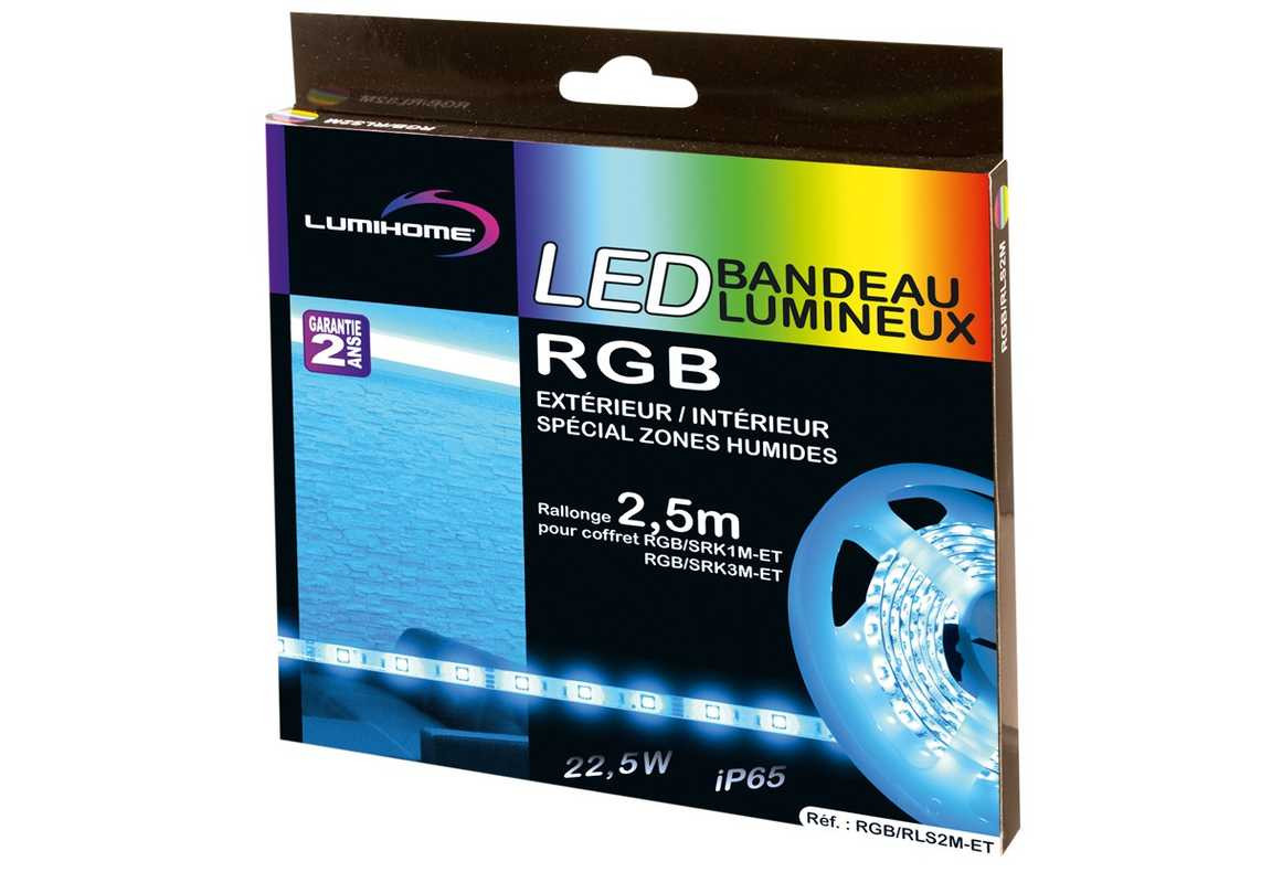 Rouleau strip LED silicone - 2,5 m - RGB multicouleur