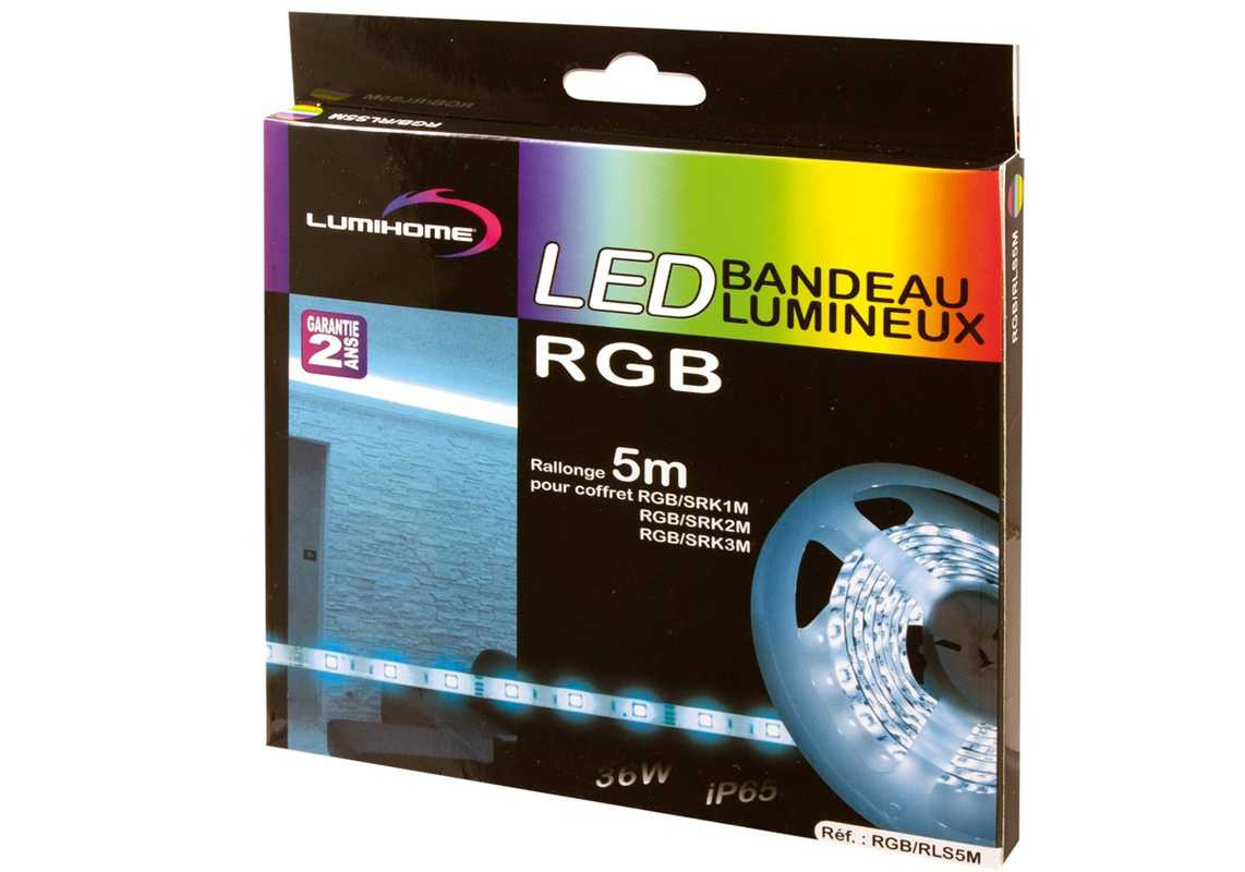 Rouleau strip LED silicone 5 m - RGB multicouleur