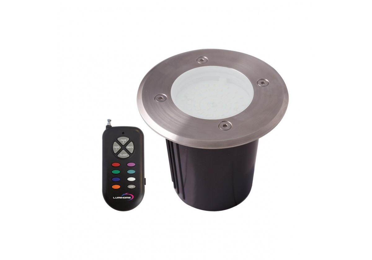 Spot LED 12 cm encastrable + télécommande - RGB multicouleur