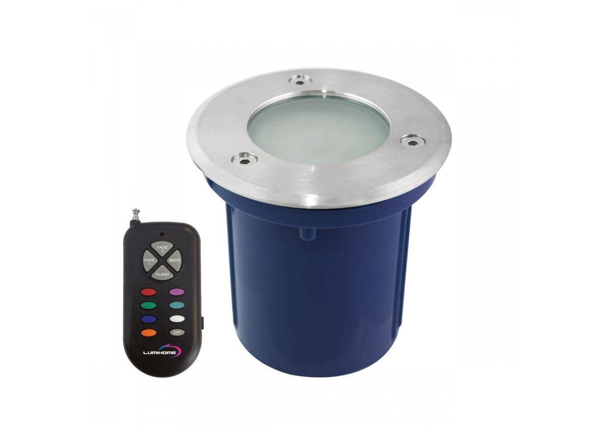 Spot LED 10 cm encastrable + télécommande - RGB multicouleur