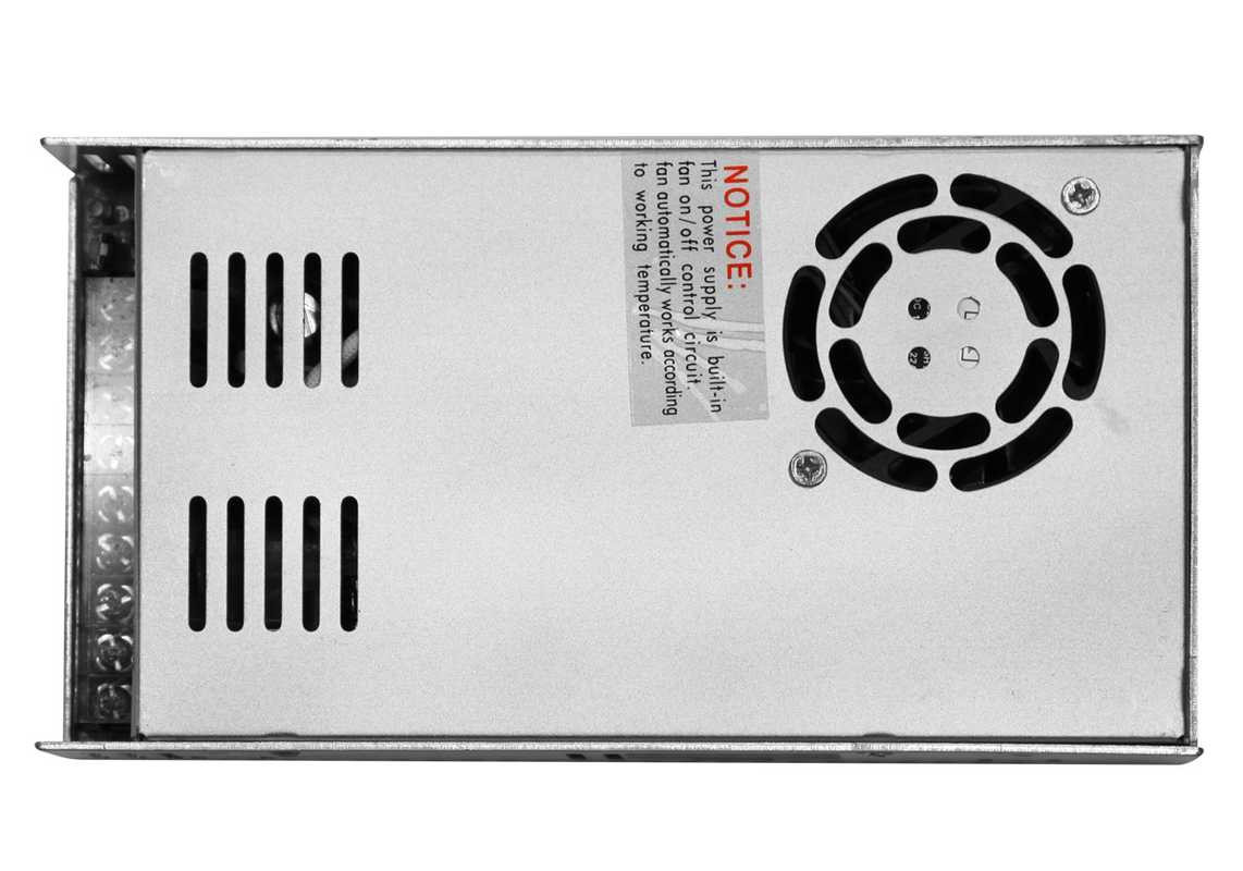 Transformateur LED + ventillateur - 24V à BORNE AC/DC - 360W