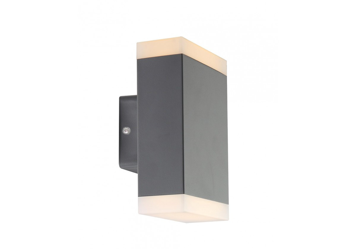 Applique LED TWIN rectangle grise - 1000 lumens - Blanc 4000K