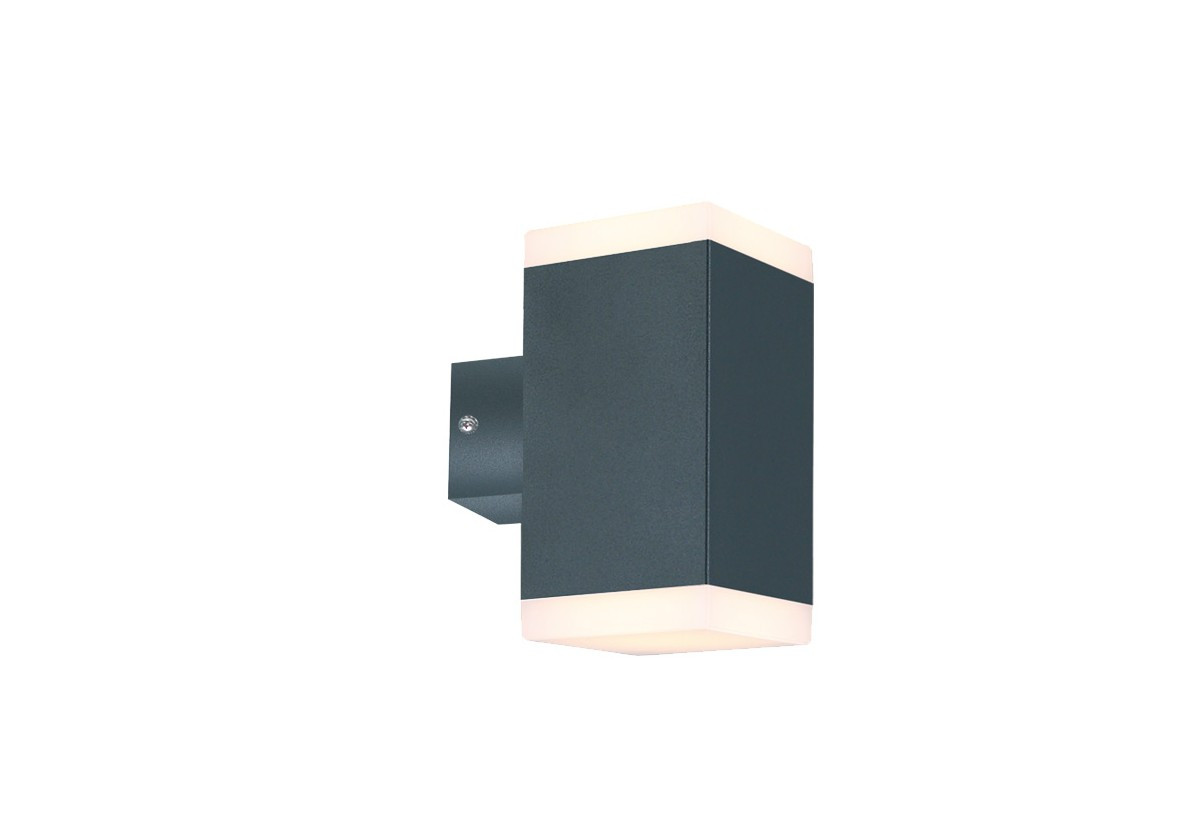 Applique LED TWIN carrée noire - 1000 lumens - Blanc 4000K