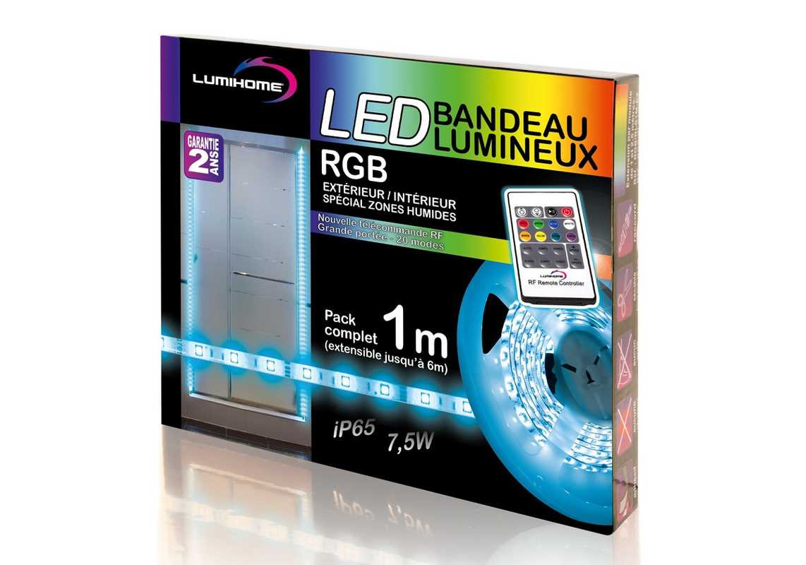 Pack LED silicone 1 m - RGB multicouleur