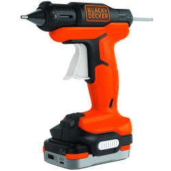 BDCGG12S1-QW Pistolet à colle sans fil - 12 V - 1,5 Ah - 28m de surface collée en 1 batterie - 1 batterie - 4 bâtons de colle de marque Black+Decker, référence: B5041100
