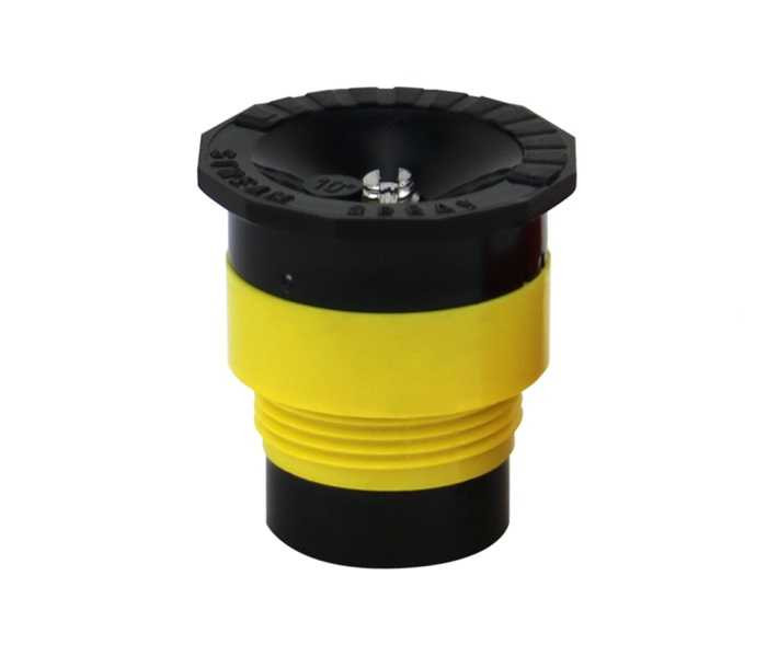 Buse MPR+ à jets dirigés 10SSH pour tuyère 570Z & LPS - Jaune - Débit 270 l/h - Angle préréglé 120° - Traj. 10° - Portée 5m