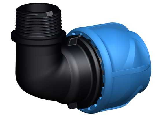 Coude de transition 90° - iJoint - Ø 63 mm filetage mâle 11/2