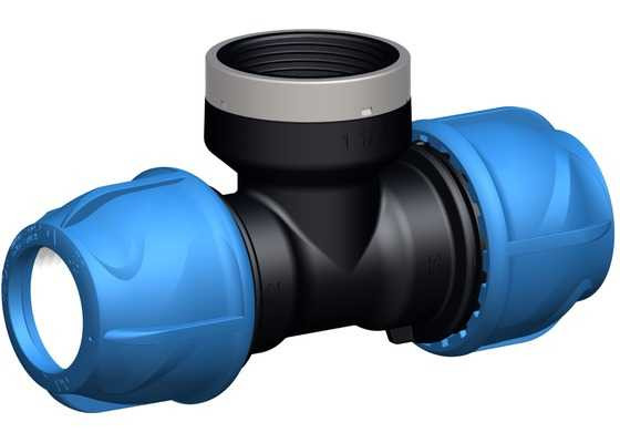 Té de transition 90° - iJoint - Ø 63 mm taraudage femelle 11/4