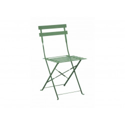 Lot de 4 chaises pliantes Cuba - Lattes en acier - Amande de marque PROLOISIRS, référence: J5151600