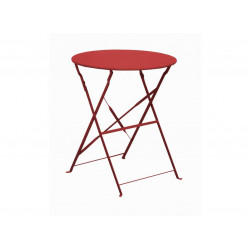 Guéridon Cuba rond - 60 cm de diamètre - rouge de marque PROLOISIRS, référence: J5152300