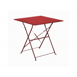 Guéridon Cuba carré - 70 x 70 cm - rouge de marque PROLOISIRS, référence: J5152600