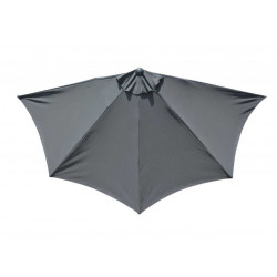 Parasol droit 1/2 - Longueur 300 cm - Toile grise - Aluminium de marque PROLOISIRS, référence: J5163400