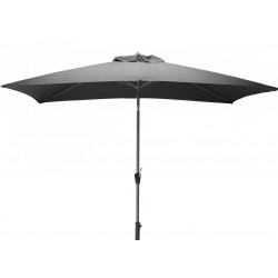 Parasol droit - 300 x 200 cm - Aluminium - Toile grise de marque PROLOISIRS, référence: J5163500