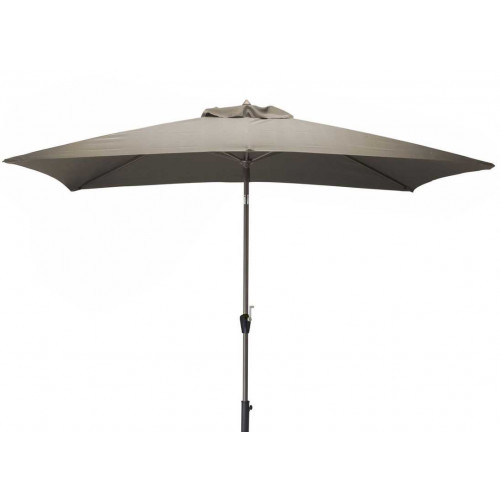 Parasol droit - 300 x 200 cm - Aluminium - Toile taupe - PROLOISIRS