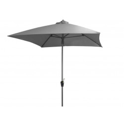 Parasol carré - 250 x 250 cm - Aluminium - Toile grise de marque PROLOISIRS, référence: J5164400