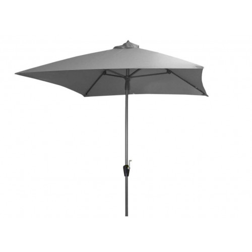 Parasol carré - 250 x 250 cm - Aluminium - Toile grise - PROLOISIRS