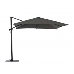 Parasol déporté Roma - 300 x 400 cm - Aluminium - Toile grise de marque PROLOISIRS, référence: J5164800