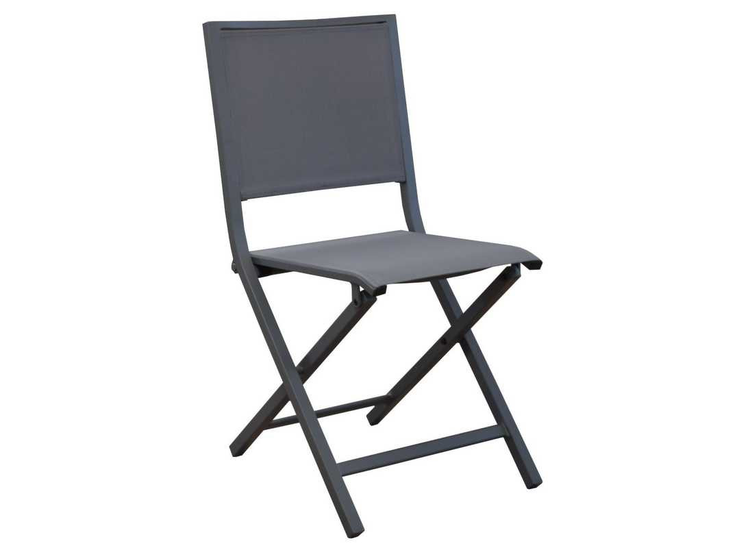 Lot de 6 chaises pliantes Florence - TPEP - Couleur grise
