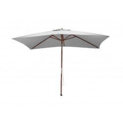 Parasol droit en bois - 300 x 200 cm - 6 baleines - Toile couleur écrue de marque PROLOISIRS, référence: J5182300