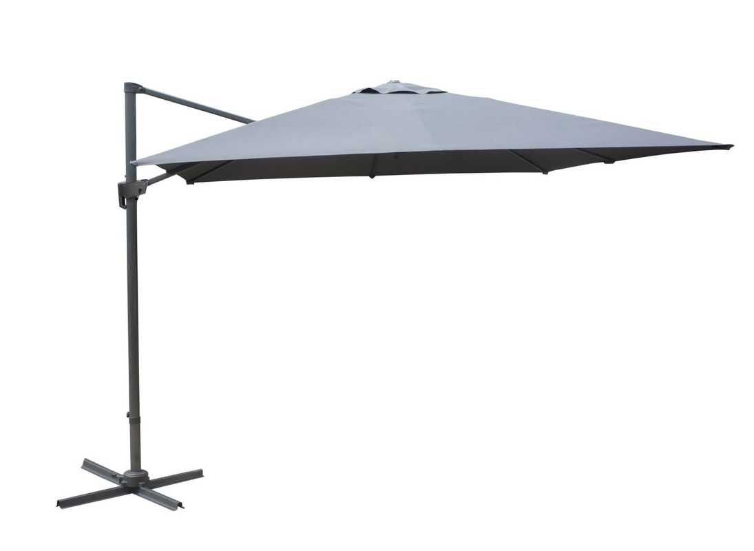 Parasol déporté inclinable NH - 300 x 400 cm - Toile grise