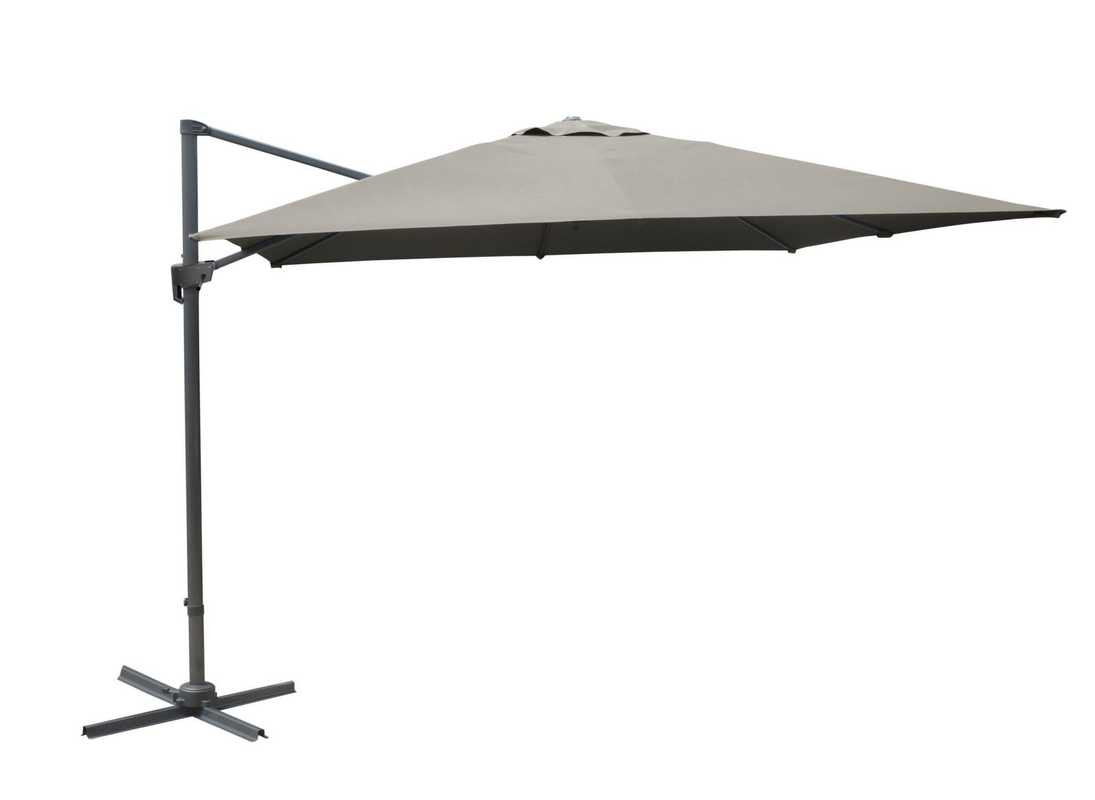 Parasol déporté inclinable NH - 300 x 400 cm - Toile taupe