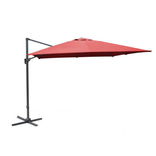 Parasol déporté NH - Toile carré 300 x 300 cm - Couleur rouge - PROLOISIRS
