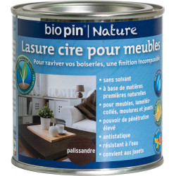 Lasure cire naturelle pour meubles 0,375 L - Palissandre - Biopin Nature