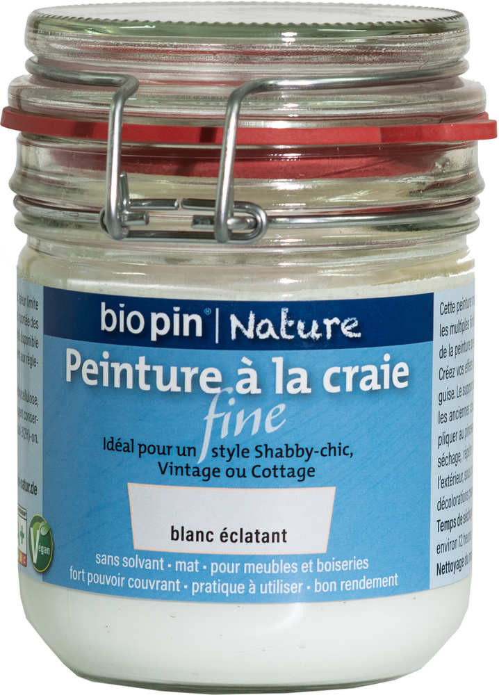 Peinture naturelle à la craie fine 0,325 L - Blanc éclatant